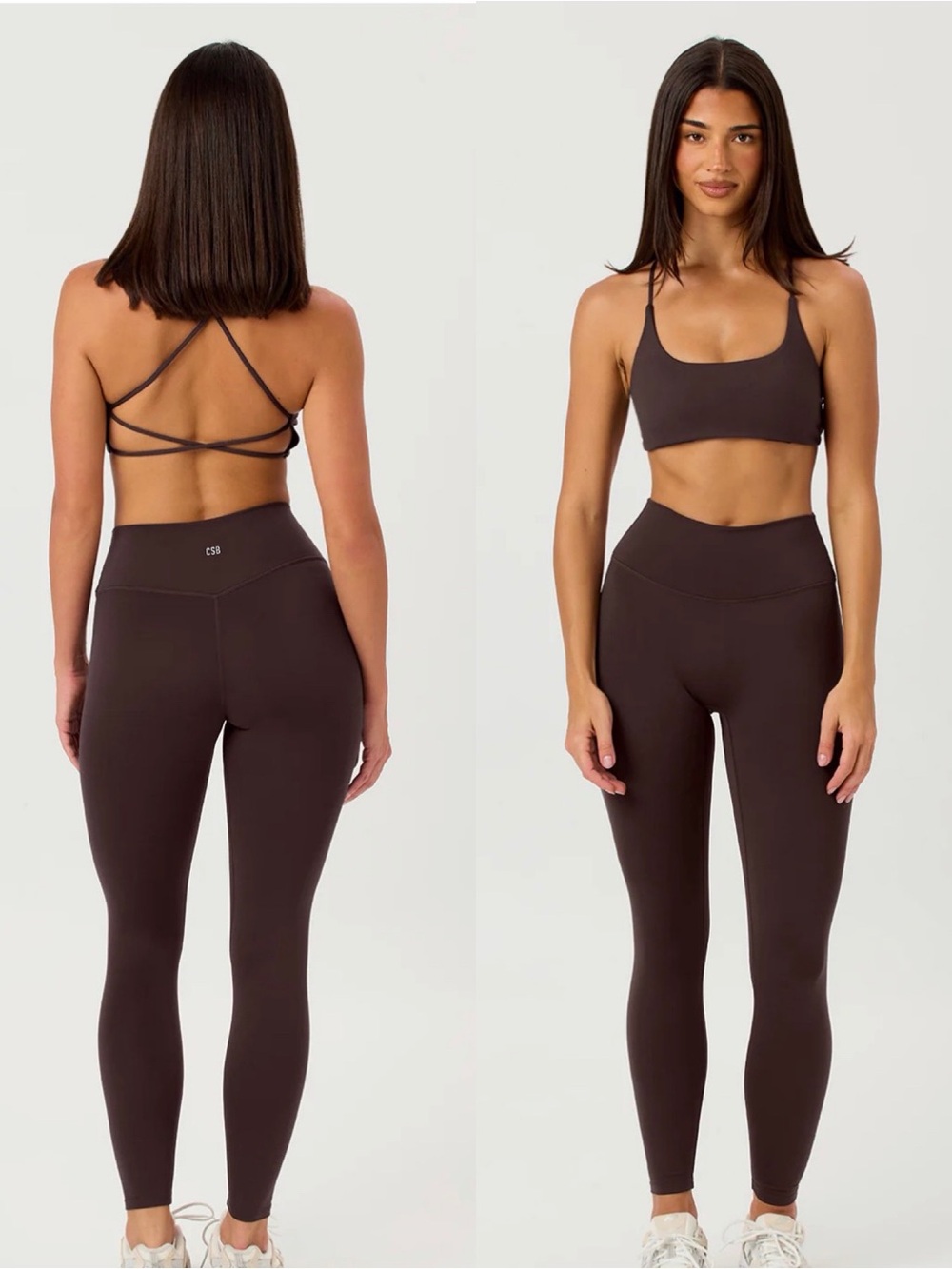 NWT Crop Shop Boutique CSB Serenity Leggings in Espresso Size Small